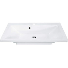 Fackelmann Domino 86290 Cast Basin White 80X50X17