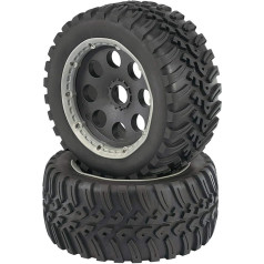 Reely 1:6 Buggy Complete Wheels V-Block 6-Spoke Black 1 Pair