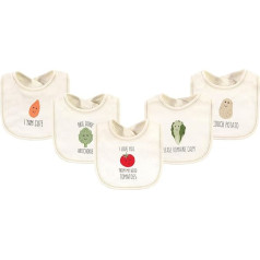 Touched by Nature Unisex Organic Cotton Baby Bib - Red - One Size, Tomatoes