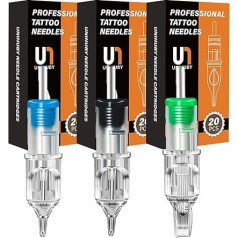 Needles Set RL RS M1, 100pcs Cartridges Mixed 3RL 5RL 7RL 9RL 3RS 5RS 7RS 9RS 7M1 9M1 Round Liner Round Shader Magnum