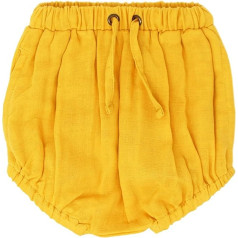 L'ovedbaby Boys Short Baby Shorts Muslin Trousers (Organic Cotton) Pants, Yellow, 3-6 Months EU, yellow