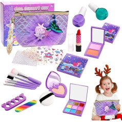 Pretend Make-up-Set, Make-up-Spielzeug-Set, 22X/Set Waschbares Make-up-Spielzeug für Mädchen, Lustiges echtes Make-up-Spielzeug für Mädchen, waschbares kreatives Rollenspiel für zu Hause, Spielzeit im