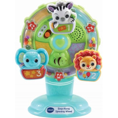 VTech Baby Sing Along Spinning Wheel, Baby Sensory Toy with Colours, Objects and Animals, Spinning Wheel Toy with Suction Cup, from 6 Months, English Version