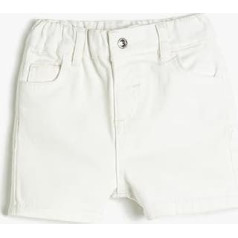 Jean Shorts Pockets Cotton Elastic Waistband