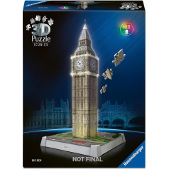 3D Puzzle Iconics: Big Ben with Light