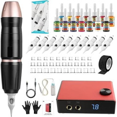 Solong Tattoo Deluxe Tattoo Kit: Professional Rotary Machine, Premium Inks, Precision Power Supply & Comfort Accessories, Power Supply Ped
