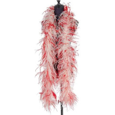 Mischen von zwei Farben, Straußenfederboa, 6-fädig, 10-fädig, weicher Federschal für Hochzeitskleidung, Kleid, Schal, Dekoration, Nähzubehör, Stil 9–2 m, 3-fädig