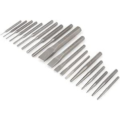 TEKTON Punch and Chisel Set, 20 Pieces (Center, Solid, Pin, Chisel) | PNC99001