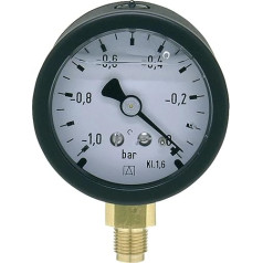 Vacuum meter 50 through 1/8 inch below -1-0 bar with glycerine filling