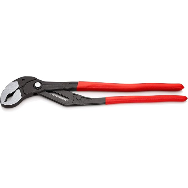 KNIPEX 87 01 560 Cobra® XL/XXL Pipe Wrench and Water Pump Pliers grey atramentized plastic coated 560 mm