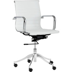 Sunpan Modern 102685 Tyler Full Back Office Chair, Snow
