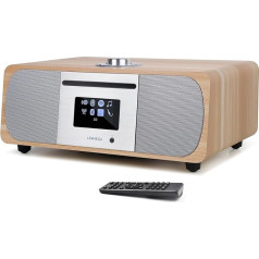 LEMEGA M5P 35W HIFI Stereo Music System (DAB+, FM, CD Player, Internet Radio, Bluetooth Transmitter, Spotify Connect, USB Player, AUX, Double Alarm Clock, Headphone Jack, Compact System, Remote