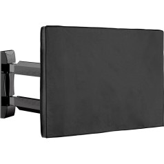 kwmobile 49-50 Inch TV Outdoor TV Cover – TV Case Screen Protector – Protective Cover Weatherproof – Black