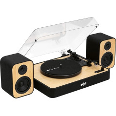 House of Marley Revolution Turntable Bluetooth with Speakers - Sustainably Made Record Player with Speaker Boxes 8 W, Vinyl Player with Dust Cover, Easy Setup