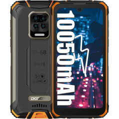 DOOGEE S59 Pro 4G Robust Smartphone, 10050 mAh Battery, 4GB + 128GB Mobile Phones, 2W Speaker, 16MP Camera, 5.71 Inch Waterproof Phone with Dual SIM NFC/GPS Orange