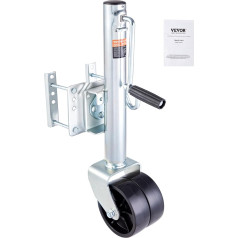 VEVOR Trailer Jack Boat Trailer Jack 35.3 Inch Screw-On Trailer Jack Load Capacity 1500 lbs with PP Wheels and Handle for Lifting RV Trailers Commercial Vehicle Trailers and Yacht Trailers