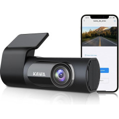 Dashcam Car, KAWA 2K 1440P Full QHD Dashcam – 360 Degree Rotating Housing Built-in WiFi, 24 Hours Parking Monitoring and G-Sensor, 145° Wide Angle, WDR with Super Night Vision, App Control, Loop