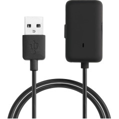 kwmobile USB Cable Charger Compatible with AfterShokz Xtrainerz AS700 Charging Cable - Smart Watch Replacement Cable - Fitness Tracker Charging Cable in Black