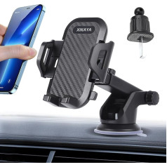 Car Phone Holder [Strongest Suction Cup and Military Hook] Vent Dashboard and Windscreen 360° Rotatable Stretchy [4 in 1] Phone Holder for iPhone, Samsung and Other Smartphones