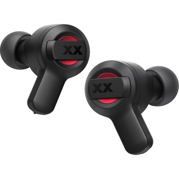 JVC HA-XC62T XX True Wireless Earbuds, 24 Hours Playtime, Water, Dust and Shock Resistant, Black & Red