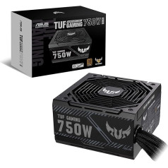 ASUS TUF Gaming 750 W Bronze Power Supply (750 Watt, 0 dB Technology, 80 cm 8-Pin CPU Connector (EPS 12V), 80 Plus Bronze)