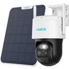 Reolink PTZ Outdoor Surveillance Camera Battery with Auto Tracking & Auto Zoom, Dual Lens, 4MP Solar WiFi Camera Outdoor, 2.4/5GHz WiFi, 30 m Colour Night Vision, AI Detection, 360° View, TrackMix +