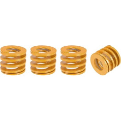 sourcing map Compression Spring 25mm OD 25mm Long 4pcs Spiral Stamp Light Load Compression Springs for 3D Printer Electrical Part Yellow