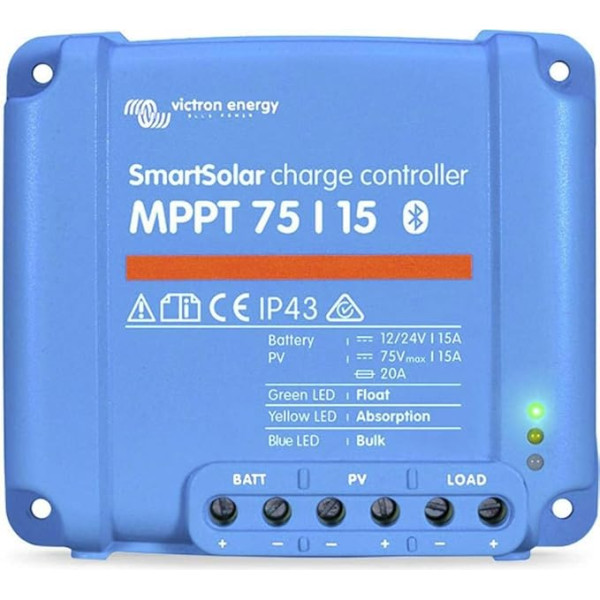 Victron Energy SmartSolar MPPT 75/15 12/24V 15A Bluetooth Charge Controller