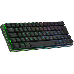 Cooler Master SK622 Gaming Keyboard, 60% Configuration, Low Profile Mechanical Switches, RGB Lighting, Bluetooth & Wired Connection, Apple/PC/Smartphone Compatible - DE Layout