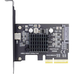 CY Card USB 3.2 Gen2 Type-C 20Gbps USB-C to PCI-E 4X Express Adapter for Desktop Motherboard