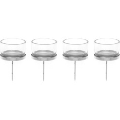 Glorex GmbH 6 7021 001 Candle holder with tea light glass.