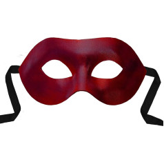 Andracor Venetian Mask - Colombina Liscia Red Venetian Leather Mask