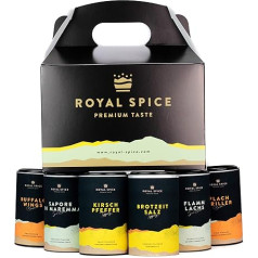 Royal Spice - Nice to Spice Box 630 g - BBQ Spice Gift Set / Tasting Set - Spice Set of 6 Unique Spice Mixes & Dry Marinades/Rubs