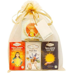 GUSTONE. Organic Tea Travel Gift Set, 4 High-Quality Organic Tea Bag Boxes