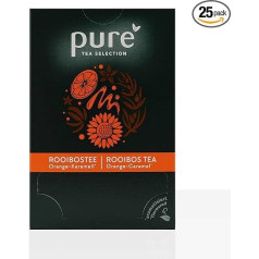 Pure Tea Selection Rooibos Orange Caramel | Herbal Tea | 25 Tea Bags Woven Made of Corn Starch and Industrial Compostable | 25 x 3 g