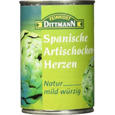 Feinkost Dittmann Spanish Artichoke Hearts Natural 1 x 390 g (240 g Drained Weight)