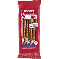 HUOBER Organic Longstick with Sea Salt, Lye Pastry, 12 Packs (12 x 125 g)