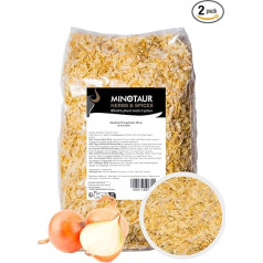 MINOTAUR Spices Onions Finely Chopped 2 x 500 g (1 kg) Dried Onion Flakes