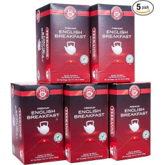 Teekanne Premium English Breakfast Pack of 5 (5 x 20 Tea Bags) 5 x 35 g