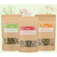 fitvia Premium Organic Tea Set, Loose Tea, Herbal Tea, Natural Sweetness, Highest Purity and Quality Standards (Citrus Magic Set)