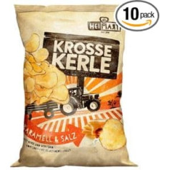 Heimart Krosse Kerle Potato Chips, Caramel & Salt, Pack of 10 (10 x 115 g)