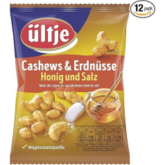 ültje Cashew Peanut Mix, Honey & Salt, Pack of 12 (12 x 200 g)