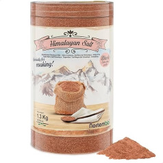 Nortembio Himalaya Black Salt 1.3 kg Extra Fine (0.5-1 mm) Kala Namak 100% Natural Gourmet Salt Egg Flavour Vegan Cooking Unrefined No Preservatives From Punjab Pakistan