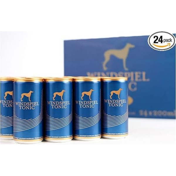 Windspiel Tonic Water – The Elegant Filler from the Wind Chime Manufactory | In a Practical 0.2 L Tin, Made for Gin & Tonic | 24 x 0.2 L Tin // Includes + €6.00 Deposit