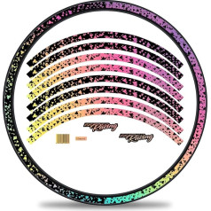 Finest Folia Set of 16 Wheel Rim Stickers for Bicycle Rims in 2 Face Design Complete Set for 27 Inch 29 Inch Road Bike Mountain Bike MTB Balance Bike