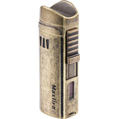Maxfire Windproof Lighter Jet Flame Gas Refillable 3 Flames Jet Lighter (Sold Without Gas)