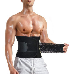 Gotoly Men’s Waist Trainer Tops Fitness Belt, Sauna Abdomen Path Body Shaper, Weight Loss Corset, Fat Burning, Waist Bodice Neoprene Sweat Back Support