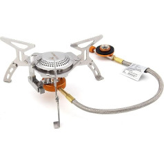 Fire-Maple Ultralight Folding Camping Stove Stainless Steel and Aluminium with Piezo Igniter, FMS-105