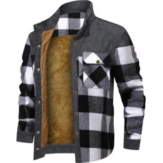 SRZYMJ Winter Coat Men's Wool Thick Fleece Lining Winter Coat Parka Lightweight Transition Jacket Leisure Jacket Outdoor Jacket Functional Jacket 3 in 1 Softshell Jacket Sweat Jacket Quilted Jacket