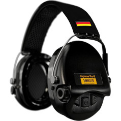 Sordin Pro-X Ear Protection - Active Capsule Ear Protectors - Headband with German Flag